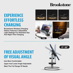 Brookstone 3-in-1 Wireless Charging Station Magnetic Charging Fast Wireless Charger Stand for iPhone 15,14,13,12 Pro Max Series, All iWatch Series & Android Phone with Qi Charging